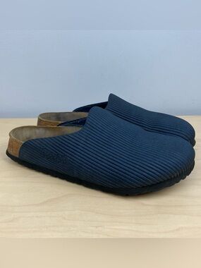Birkenstock Birkis Women’s Size 37 / 6.0 Amsterdam Blue Ribbed Mule Clogs
